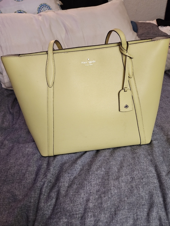 kate spade Handbags - Kate Spade Light Yellow Tote Bag Large Structured Shoulder Purse NWOT